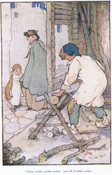 Kitzeln. Kitzeln, Gurke, Gurke und ab ist sein Kopf